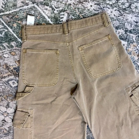 NWT Gap Women's  Baggy Cargo Khaki Pants Tan Cargo Pants Size 2 Petite - Picture 10 of 16